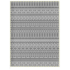Outsunny Outdoor Rug Carpet with USB Lights Reversible Patio Rug with Carry Bag for Camping 12' x 9'