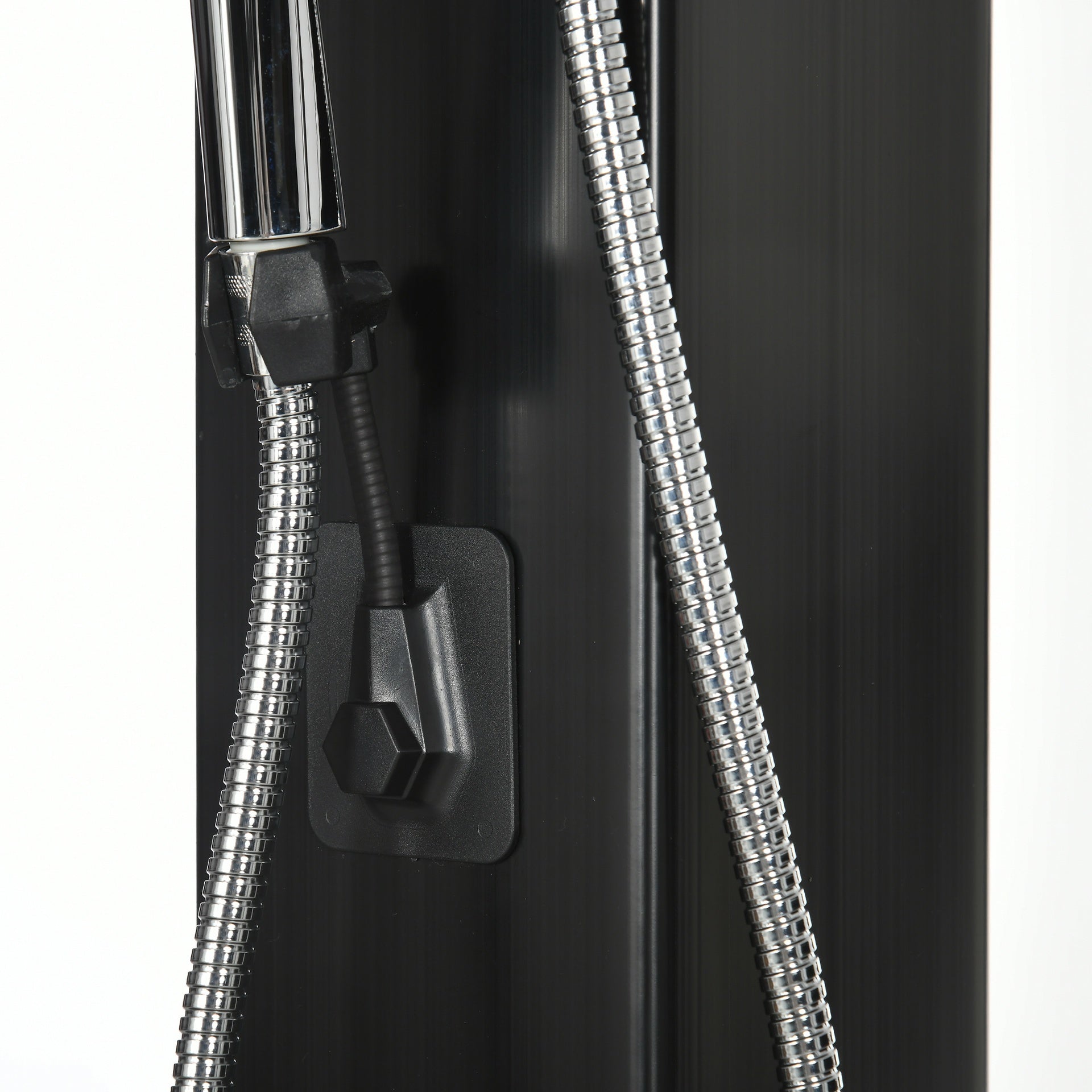 Outsunny 10.6 Gallons Solar Heated Shower with 360 Rotating Rainfall, Handheld Shower Head, Temperature Adjustment & Foot Shower, 2-Section Outdoor Shower for Backyard Poolside Beach Pool Spa, 7ft