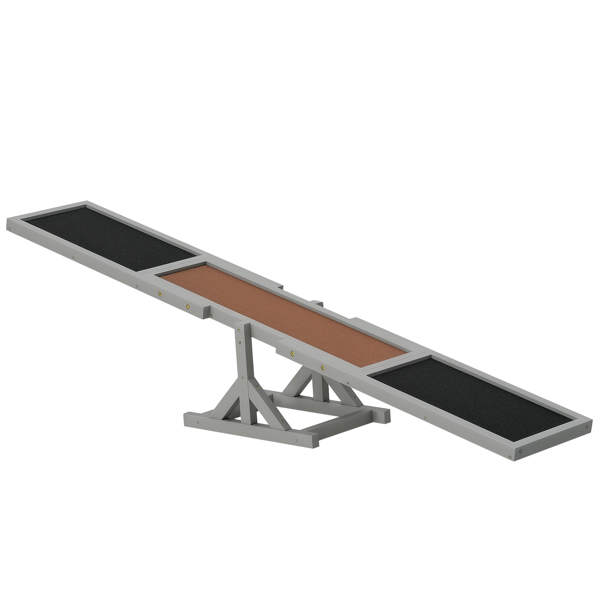 PawHut Wooden Dog Agility Seesaw for Training and Exercise, Gray