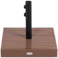 Outsunny Patio Umbrella Base, 42 lbs. Concrete Heavy Duty Umbrella Base for 1.25/1.5" Poles, Coffee