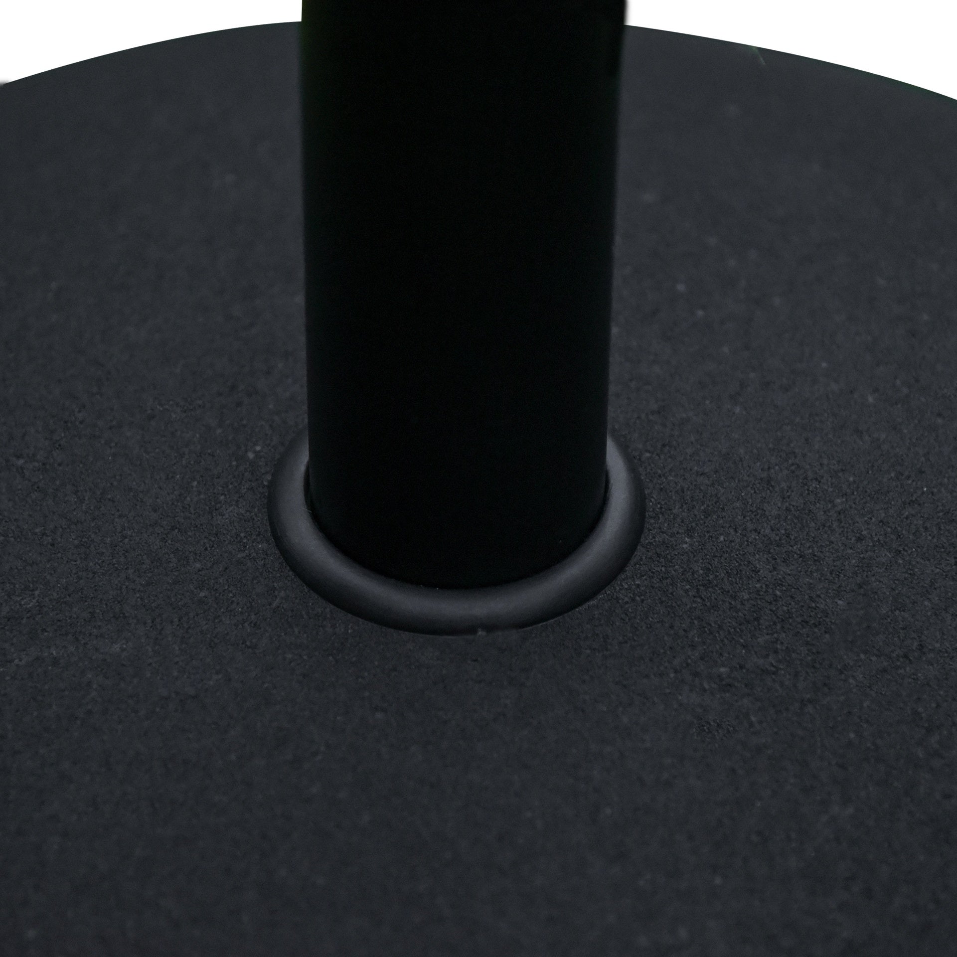 Outsunny 20" 55 lbs Round Cement Umbrella Base Stand Market Parasol Holder with Tightening Knob & Easy Setup, for Φ1.3", Φ1.5", Φ1.9" Pole, for Lawn, Deck, Backyard, Garden, Black