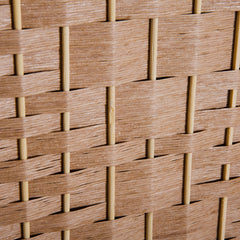 HOMCOM Room Divider 6 Panel, 6FT Tall Folding Privacy Screen, Freestanding Hand-Woven Partition for Room Separation with 360° Hinges, Paper Rope Diamond Weave, Natural