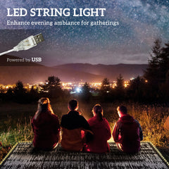 Outsunny Reversible Outdoor Rug Carpet with LED Lights, Carry Bag & Ground Stakes for Backyard, Deck, Picnic, Beach, 10' x 8'