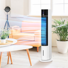 HOMCOM 42" 3-In-1 Air Cooler, 52° Oscillating Portable Swamp Cooler with Humidifier, 3 Modes, 3 Speeds, 12H Time, White