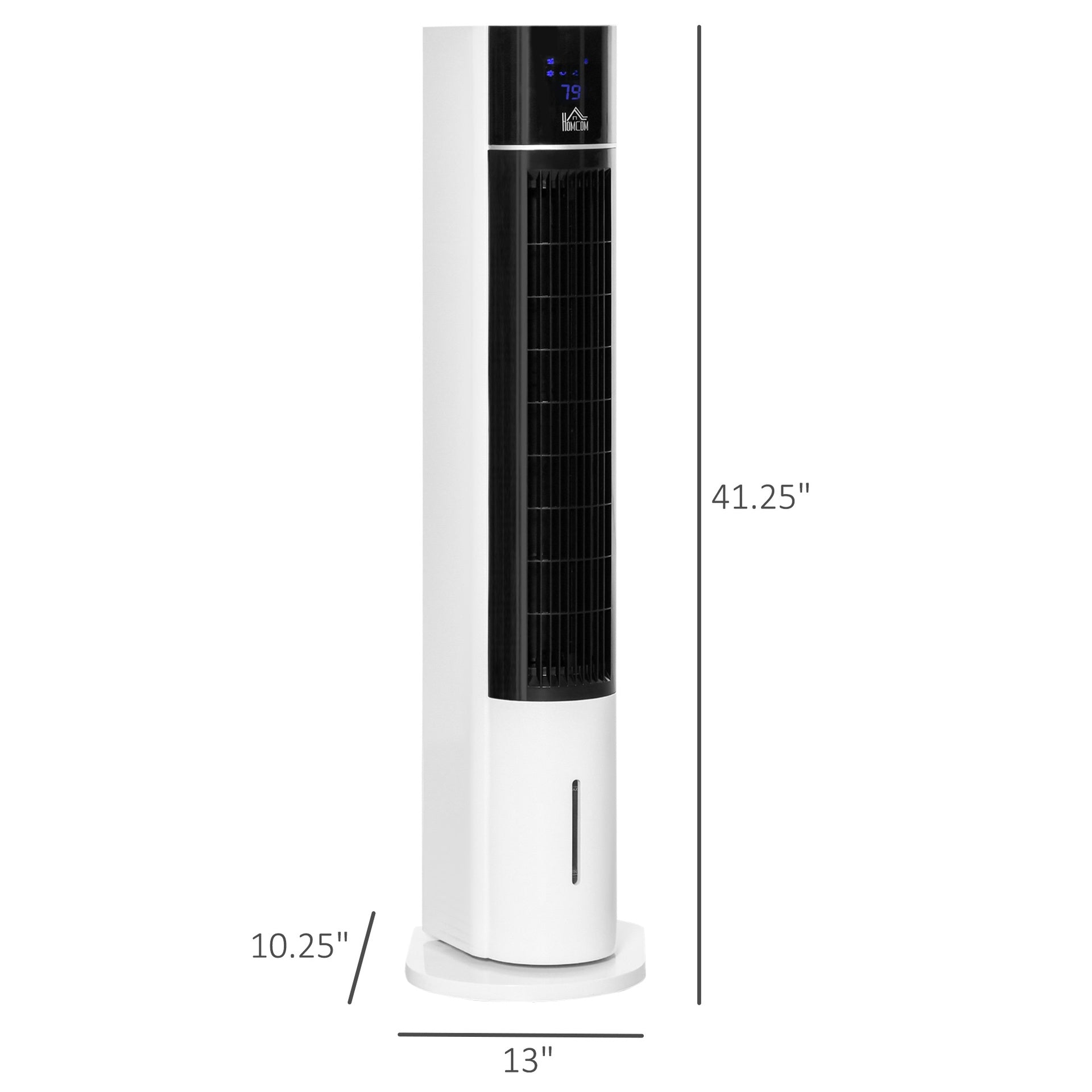 HOMCOM 42" 3-In-1 Air Cooler, 52° Oscillating Portable Swamp Cooler with Humidifier, 3 Modes, 3 Speeds, 12H Time, White