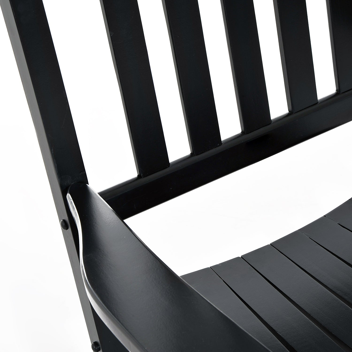 Outsunny Wooden Outdoor Rocking Chair with Armrests, High Back for Garden, Patio, Balcony, Porch, Black