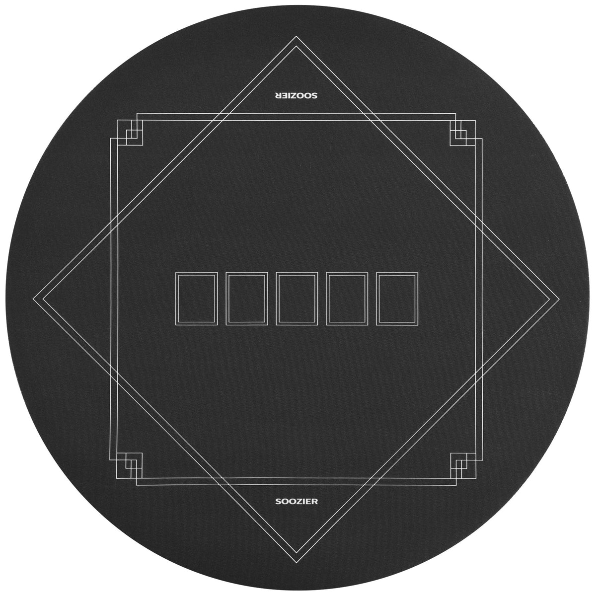 Soozier Poker Mat Texas Hold'em Poker Table Top with Non-Slip Bottom Black