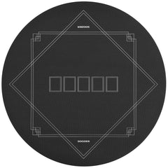 Soozier Poker Mat Texas Hold'em Poker Table Top with Non-Slip Bottom Black