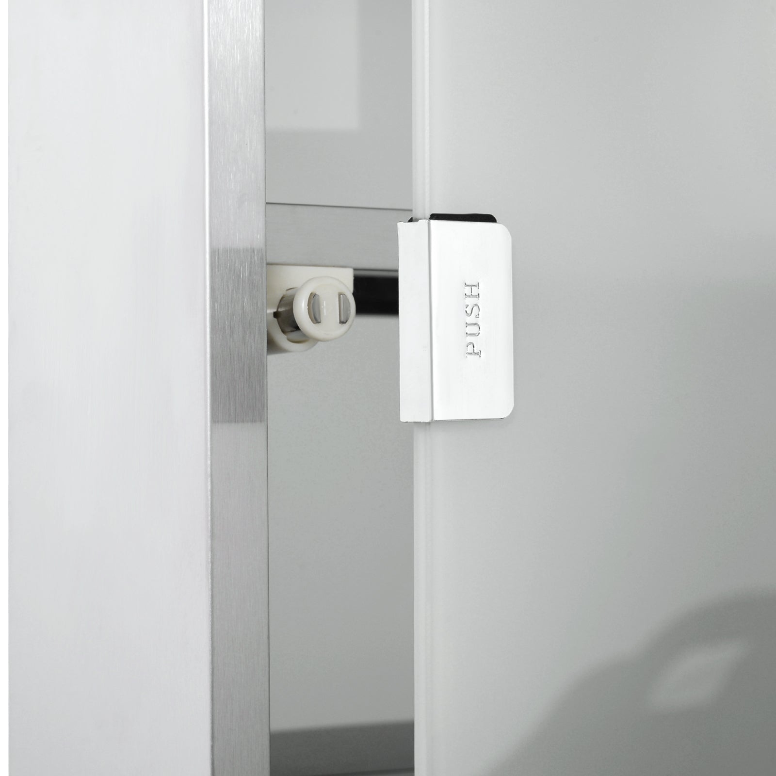 HOMCOM 12" x 24" Lockable Medicine Cabinet, 4 Tier Stainless Steel Medical Wall Box with 2 Keys and Shelves for Bathroom