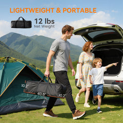 Outsunny Camping Chair for Adults, Portable Folding Camping Chair with Side Pockets, Cup Holders, Carry Bag, Blue and Gray