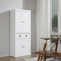 HOMCOM 72" Kitchen Cabinet, Pantry Storage Cabinet with Doors and Shelves