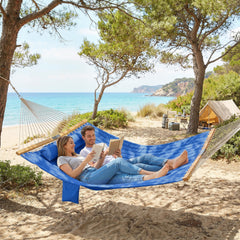 Outsunny Outdoor Hammock 2-Person, with Pillow & Pad, 440 lbs Capacity, Navy Blue