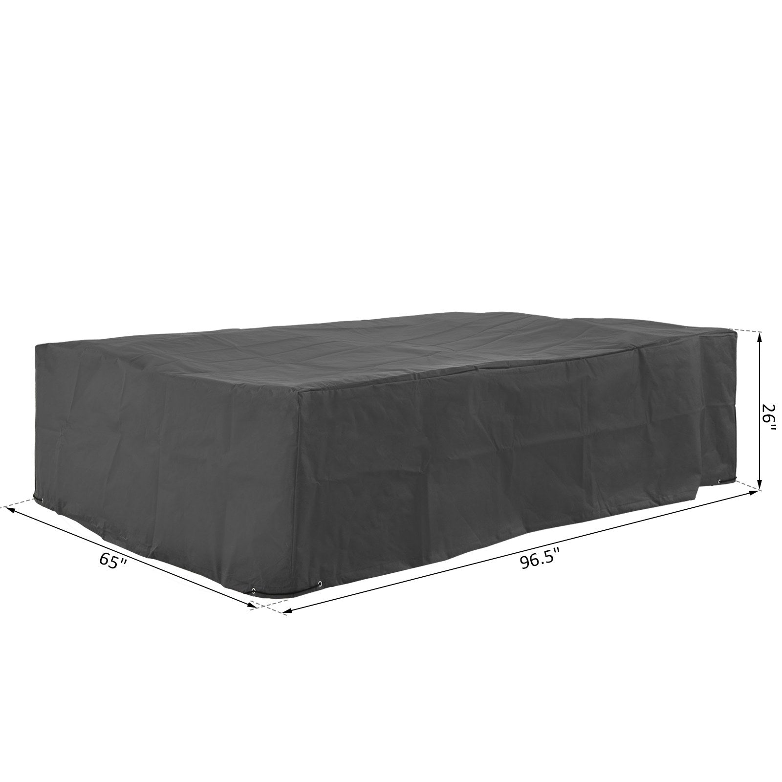 Outsunny 97" x 65" x 26" Weatherproof Outdoor Sectional Patio Furniture Cover with Ultimate Weather Protection, Gray