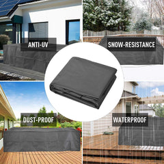 Outsunny 97" x 65" x 26" Weatherproof Outdoor Sectional Patio Furniture Cover with Ultimate Weather Protection, Gray