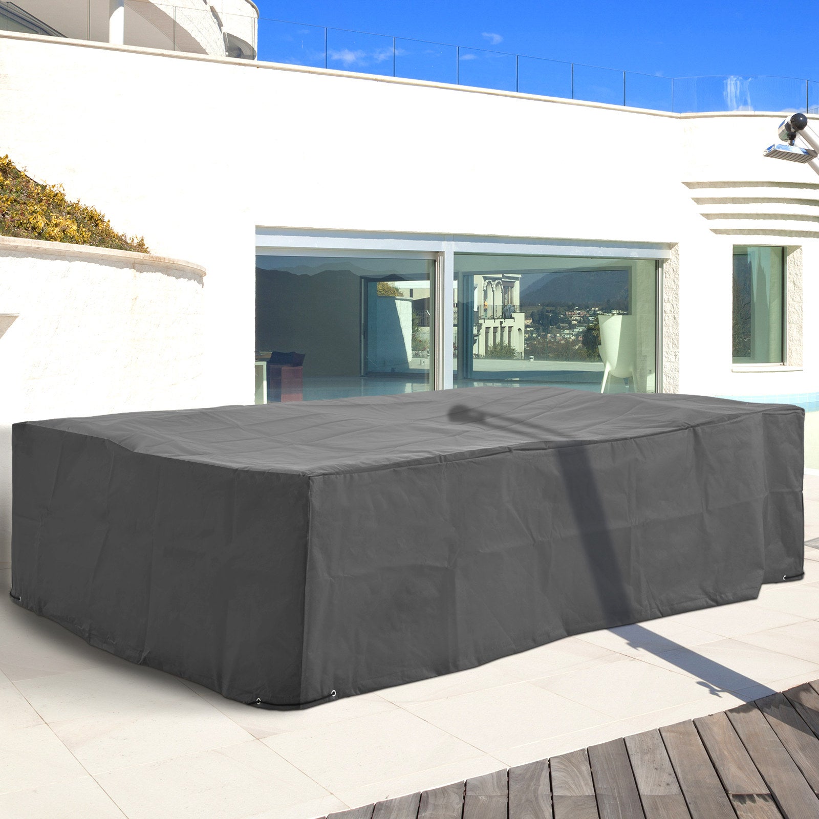 Outsunny 97" x 65" x 26" Weatherproof Outdoor Sectional Patio Furniture Cover with Ultimate Weather Protection, Gray