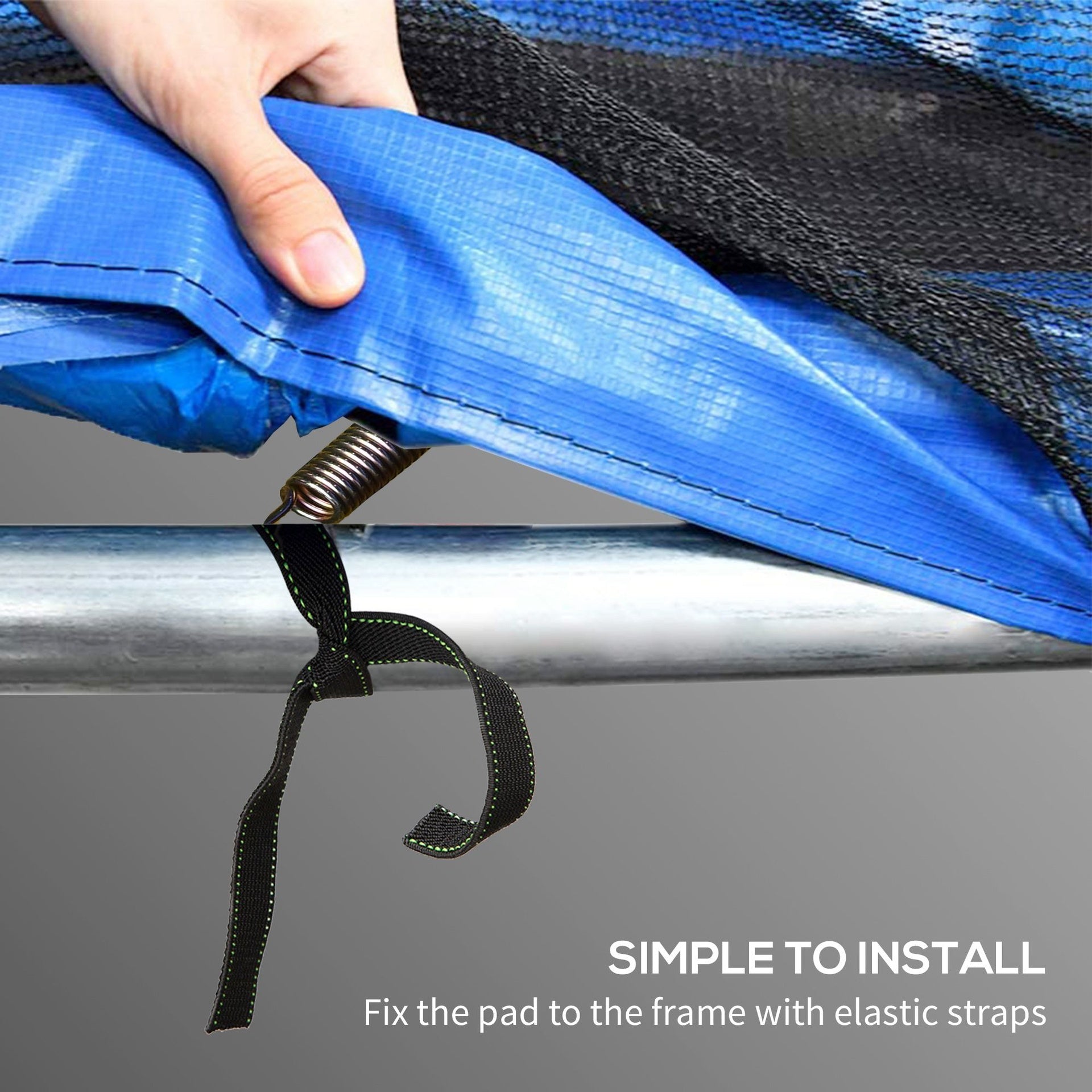 Soozier 14FT Trampoline Spring Cover, Safety Trampoline Pad Replacement, Waterproof and Tear Resistant, All Weather Trampoline Accessories, Multi Color
