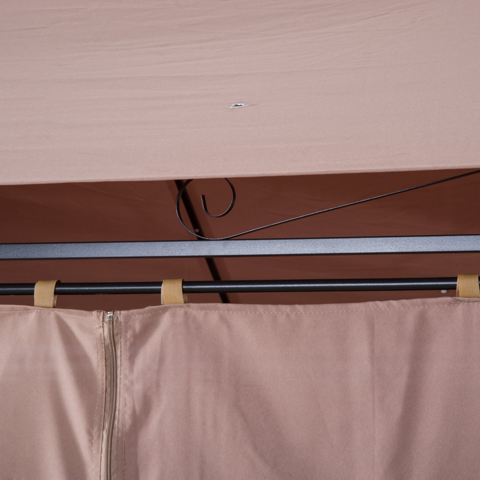 Outsunny 10' x 13' Patio Gazebo, Outdoor Gazebo Canopy Shelter with Curtains, Vented Roof, Steel Frame for Garden, Lawn, Backyard and Deck, Khaki