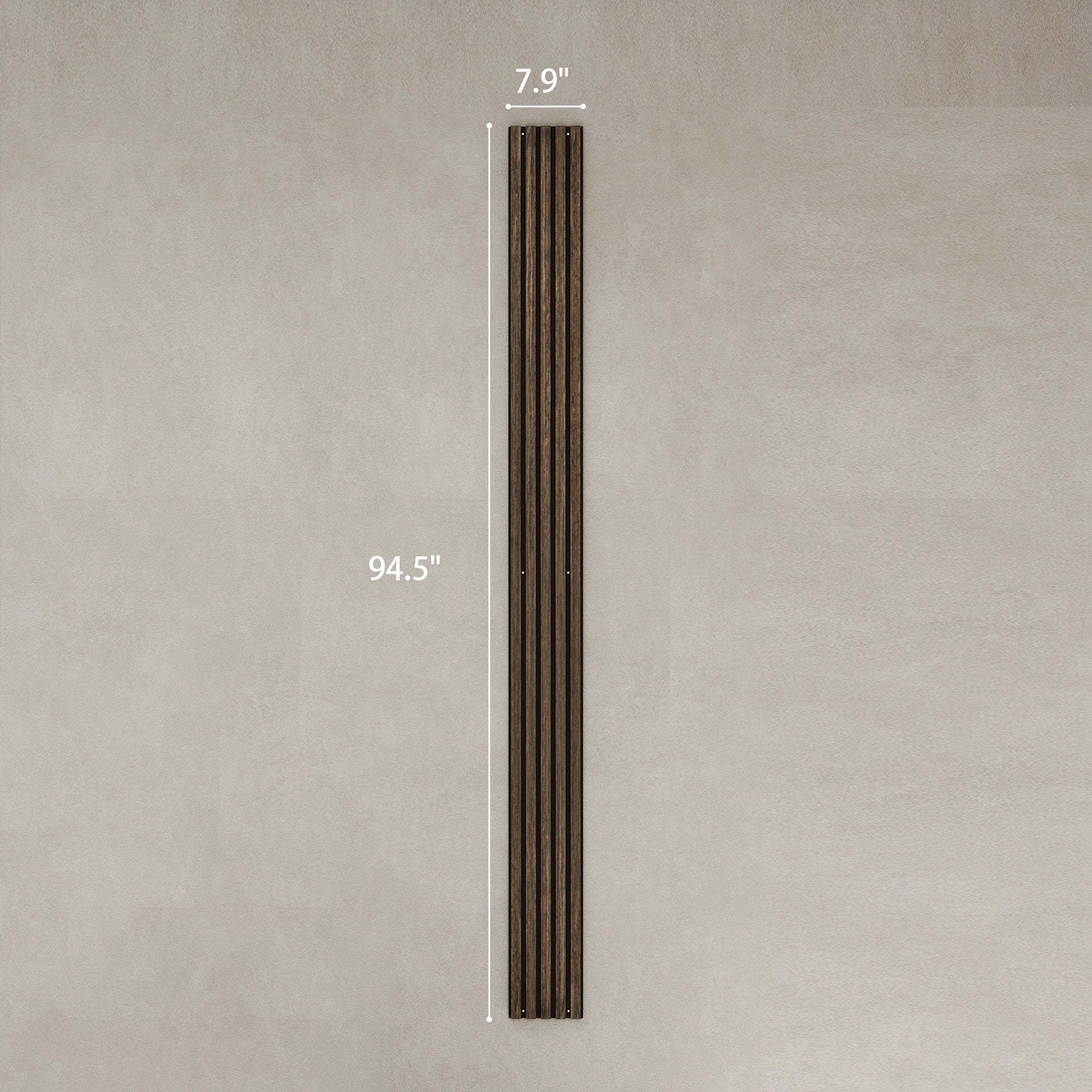 HOMCOM 95" x 8" Wood Panels for Wall, 4 Pack Acoustic Panels, Sound Absorbing Slat Wall For Interior Wall Decor, Home, Walnut