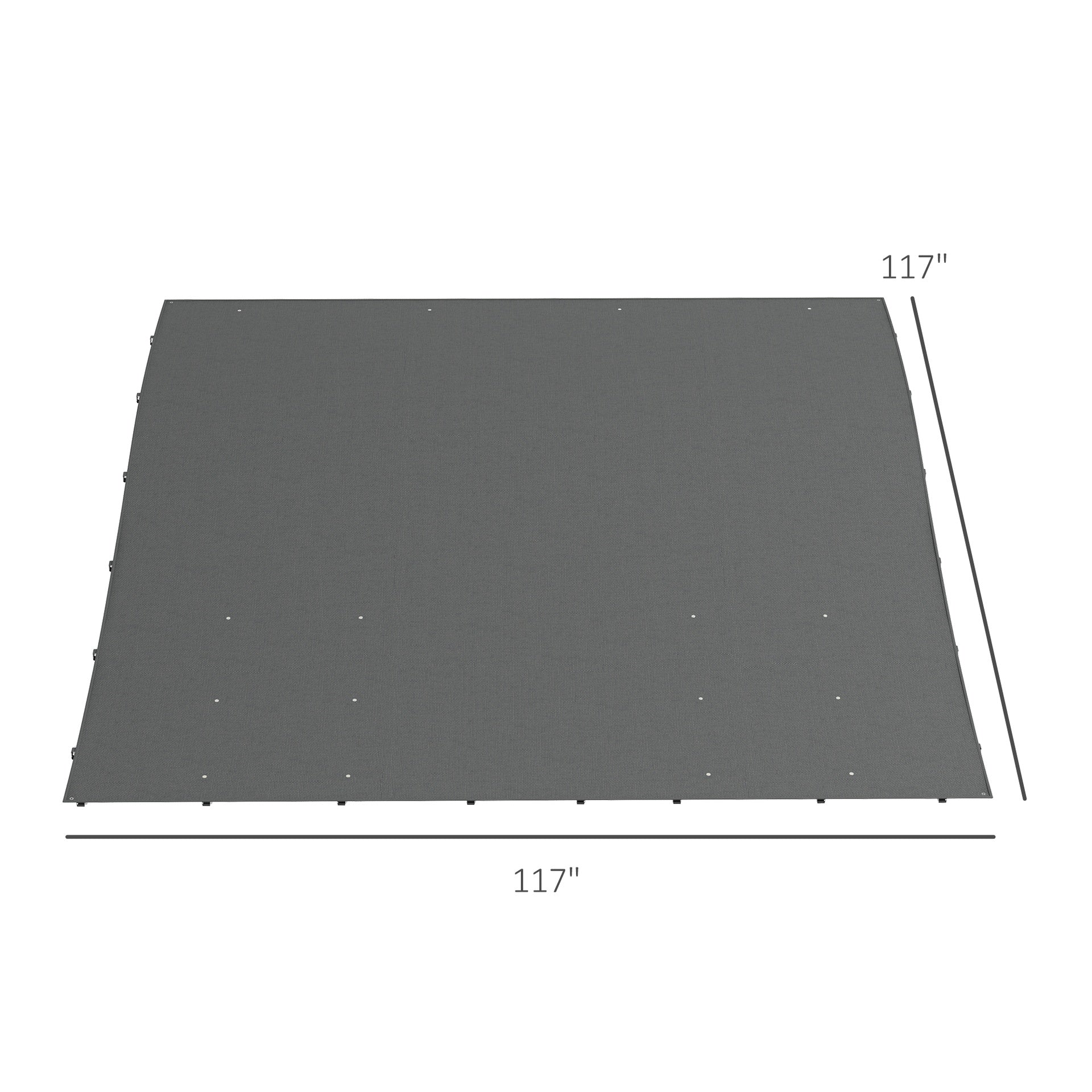 Pergola Canopy Replacement, Pergola Shade Cover for 10' x 10' Pergola (Outsunny 84C-038 Series), Dark Gray