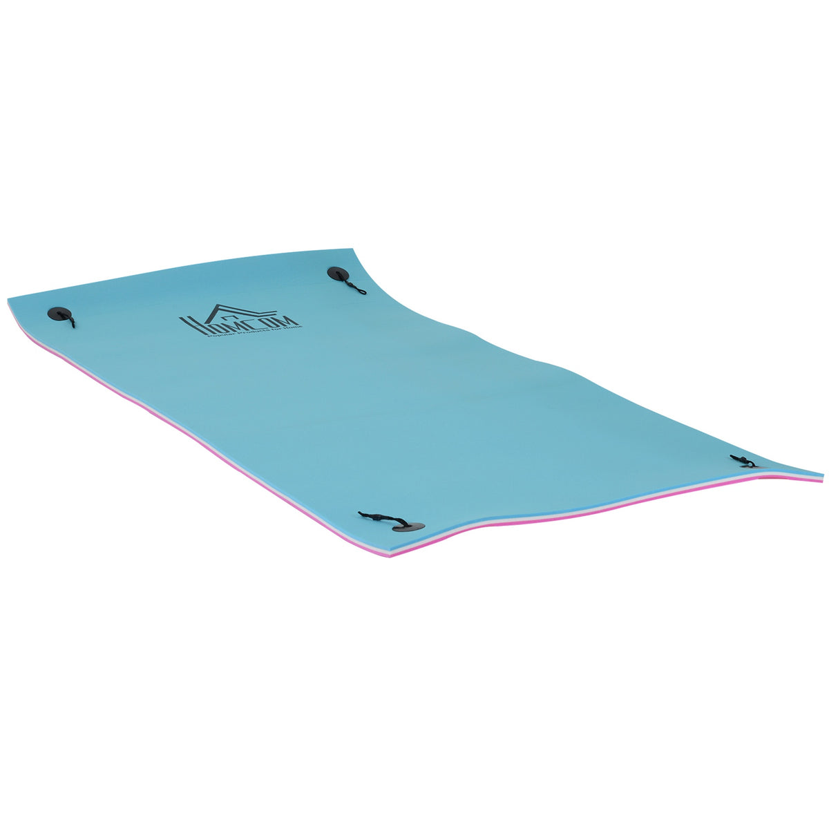 HOMCOM 10' x 5' Floating Water Mat, 3-Layer Swimming Pool Float, XPE Foam, Tear Resistant Mesh Layer, Portable Foam Raft, Durable Water Activities Mat for Lake, Ocean, Beach, Pink