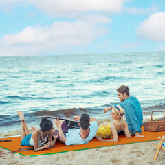 Soozier 9' x 6' Lily Pad Water Mat for 2 Adults, Floating Water Pad for Lake, Pool, Ocean, Beach, and Boating, Orange