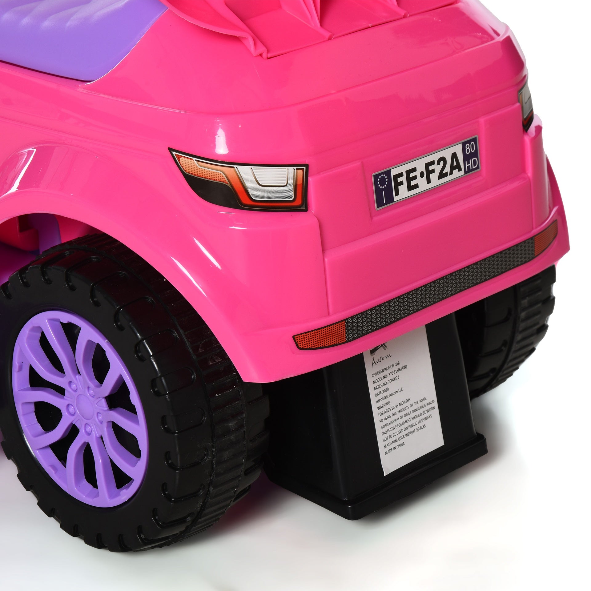 Aosom 3 In 1 Push Cars for Toddlers Kid Ride on Push Car Stroller Sliding Car with Horn Music Light Function Secure Bar Ride on Toy for Boy Girl 18-36 Months, Pink