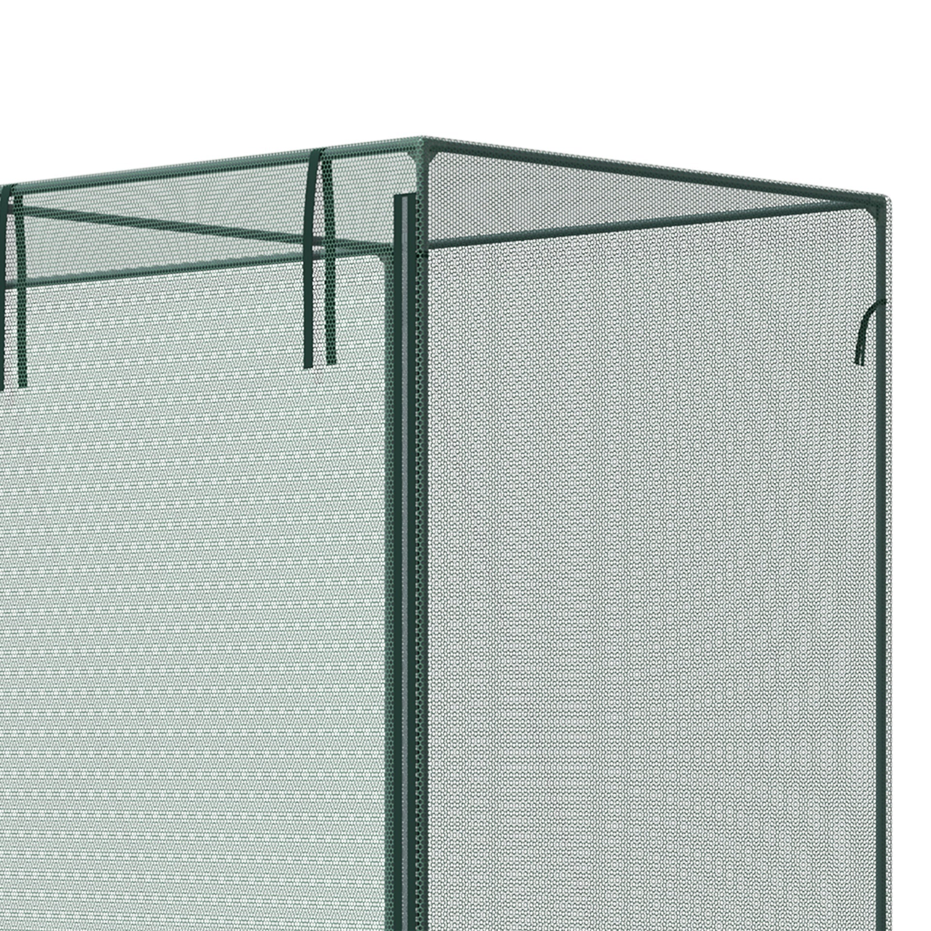 Outsunny 6 x 3ft Crop Cages for Garden, Plant Protectors from Animals, Two Zippered Doors, Storage Bag, 6 Ground Stakes, Green