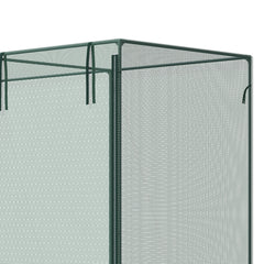 Outsunny 6 x 3ft Crop Cages for Garden, Plant Protectors from Animals, Two Zippered Doors, Storage Bag, 6 Ground Stakes, Green