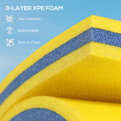 Soozier 9' x 6' Lily Pad Water Mat for 2 Adults, Floating Water Pad for Lake, Pool, Ocean, Beach, and Boating, Yellow