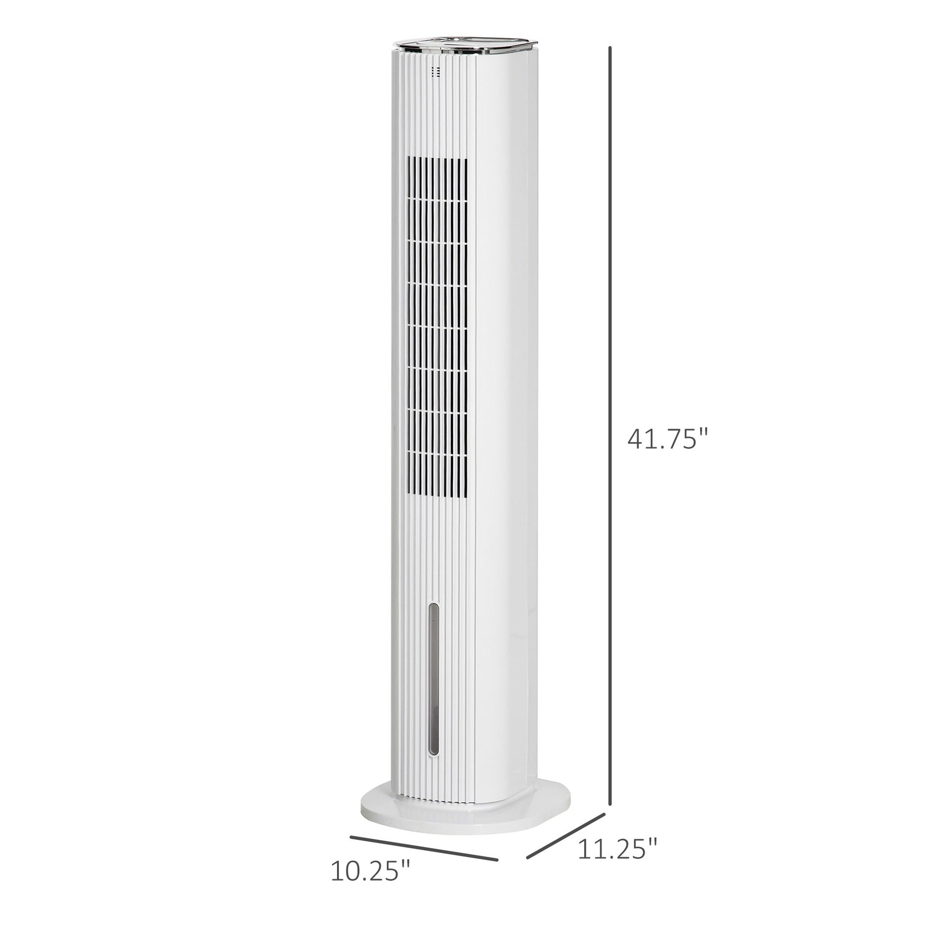 HOMCOM 42" 3-In-1 Ice Cooling Fan with Humidifier, Evaporative Air Cooler with Water Tank, 3 Modes, 3 Speeds, 12H Timer, White