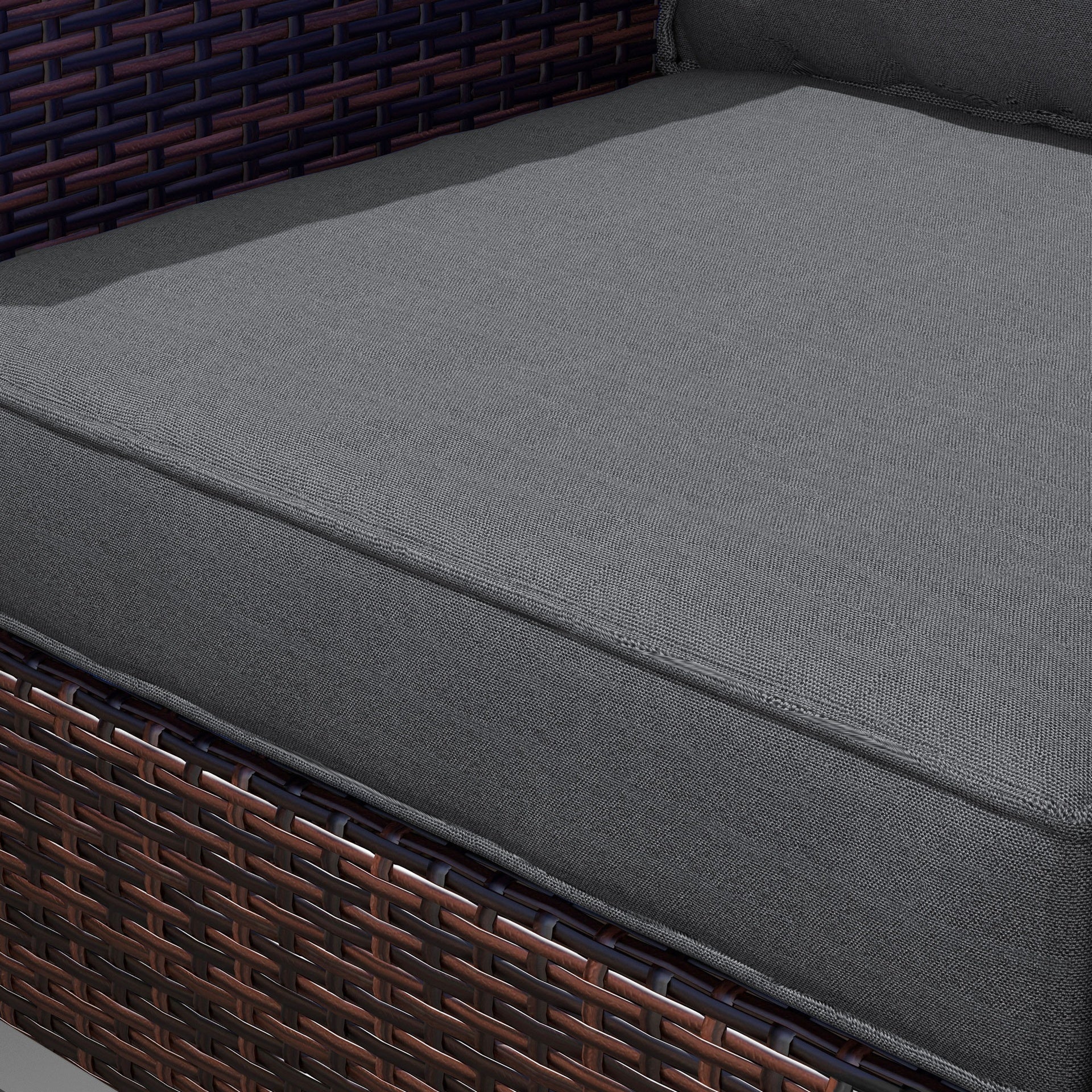 Outsunny Patio Chair Cushions Set of 2 with Seat & Backrest, Fade Resistant Seat Replacement Cushion Set, Gray