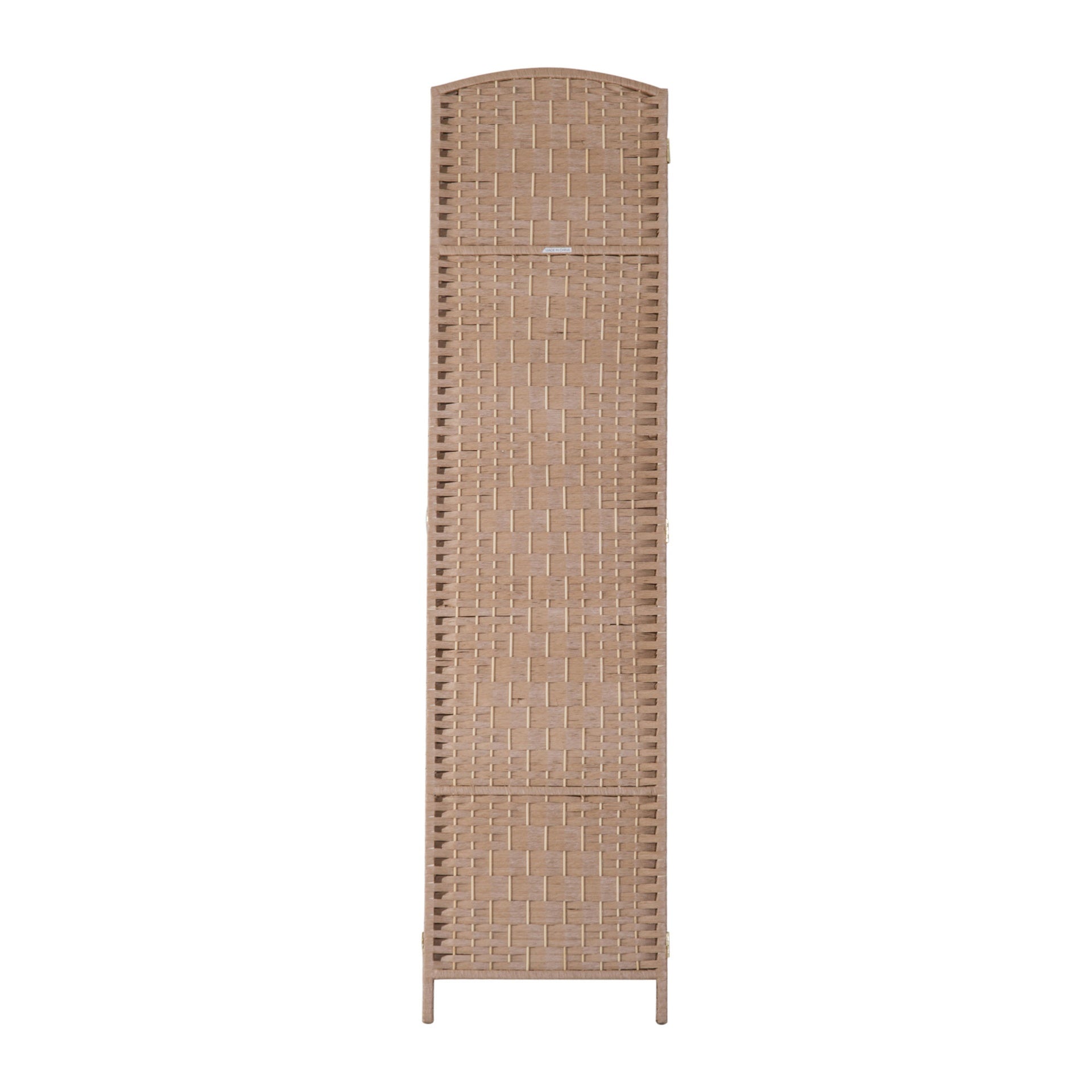 HOMCOM 6' Tall Wicker Weave 3 Panel Room Divider Wall Divider, Natural Wood