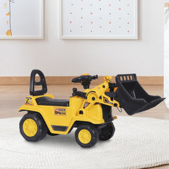 HOMCOM 3 in 1 Ride On Toy Bulldozer Digger Tractor Pulling Cart Pretend Play Construction Truck