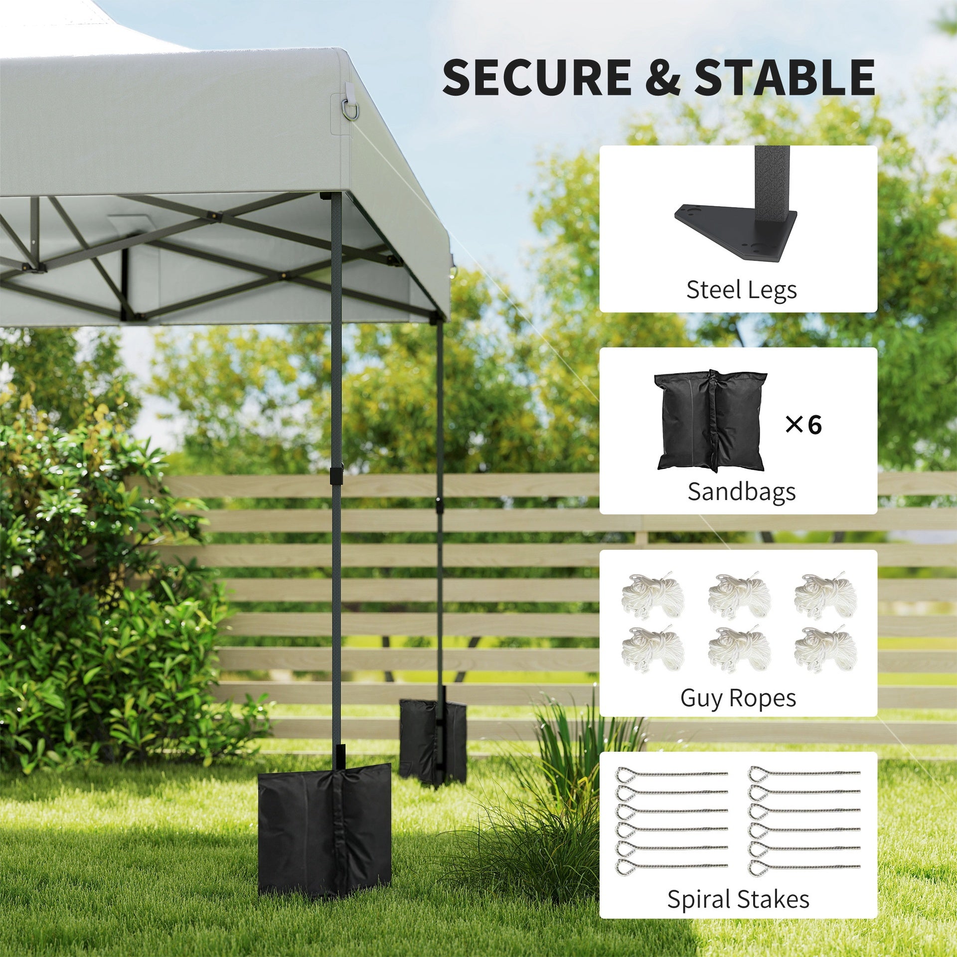 Outsunny 10 x 20 ft Pop Up Canopy Tent, Heavy Duty UPF50+ Outdoor Portable Instant Canopy Shelter with Wheeled Bag, White