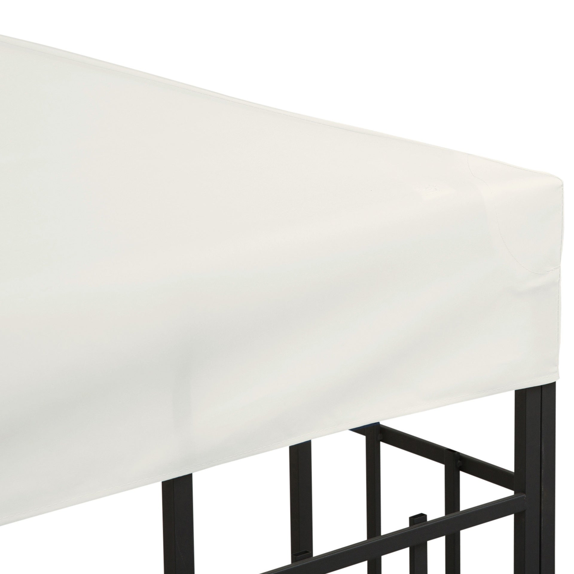 Outsunny 10' x 10' Gazebo Replacement Canopy 2 Tier Top UV Cover Pavilion Garden Patio Outdoor Cream White (TOP ONLY)