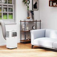 HOMCOM 8,000 BTU Portable AC Unit for Apartment , Compact, Movable & Evaporative Cooler for Small Spaces, White