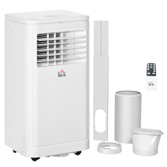 HOMCOM 8,000 BTU Portable AC Unit for Apartment , Compact, Movable & Evaporative Cooler for Small Spaces, White
