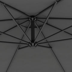 Outsunny 10' Cantilever Tilt Offset Patio Umbrella w/ UV & Water Safe Material & Cross Base (Weight Not Included), Gray