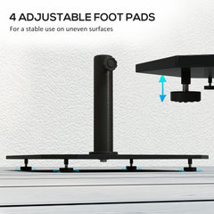 Outsunny Square Patio Umbrella Base, 41 lbs Metal Umbrella Stand Base with Adjustable Foot Pads, Heavy Duty Patio Umbrella Holder for 1.3"/1.5"/1.9" Umbrella Poles for Outdoor, Lawn, Poolside, Black