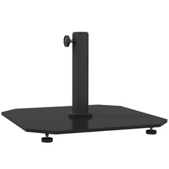 Outsunny Square Patio Umbrella Base, 41 lbs Metal Umbrella Stand Base with Adjustable Foot Pads, Heavy Duty Patio Umbrella Holder for 1.3"/1.5"/1.9" Umbrella Poles for Outdoor, Lawn, Poolside, Black