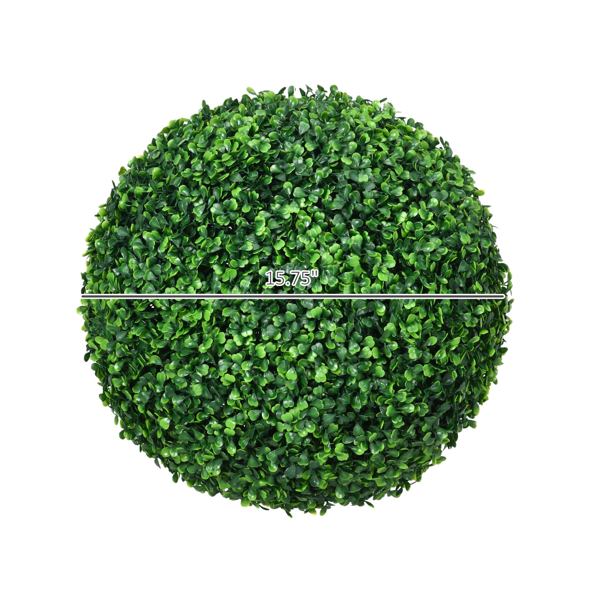 HOMCOM 2 Pack Artificial Tree Boxwood Topiary Balls, 15.7 Inch