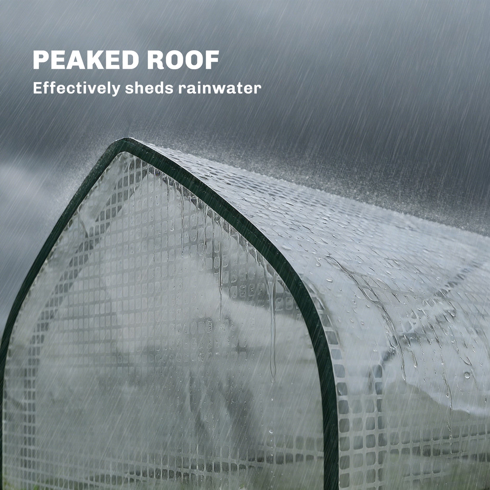 Outsunny 3 Tier Mini Greenhouse, Small Portable Greenhouse with 2 Roll-up Doors, 56.3" x 18.1" x 65", White