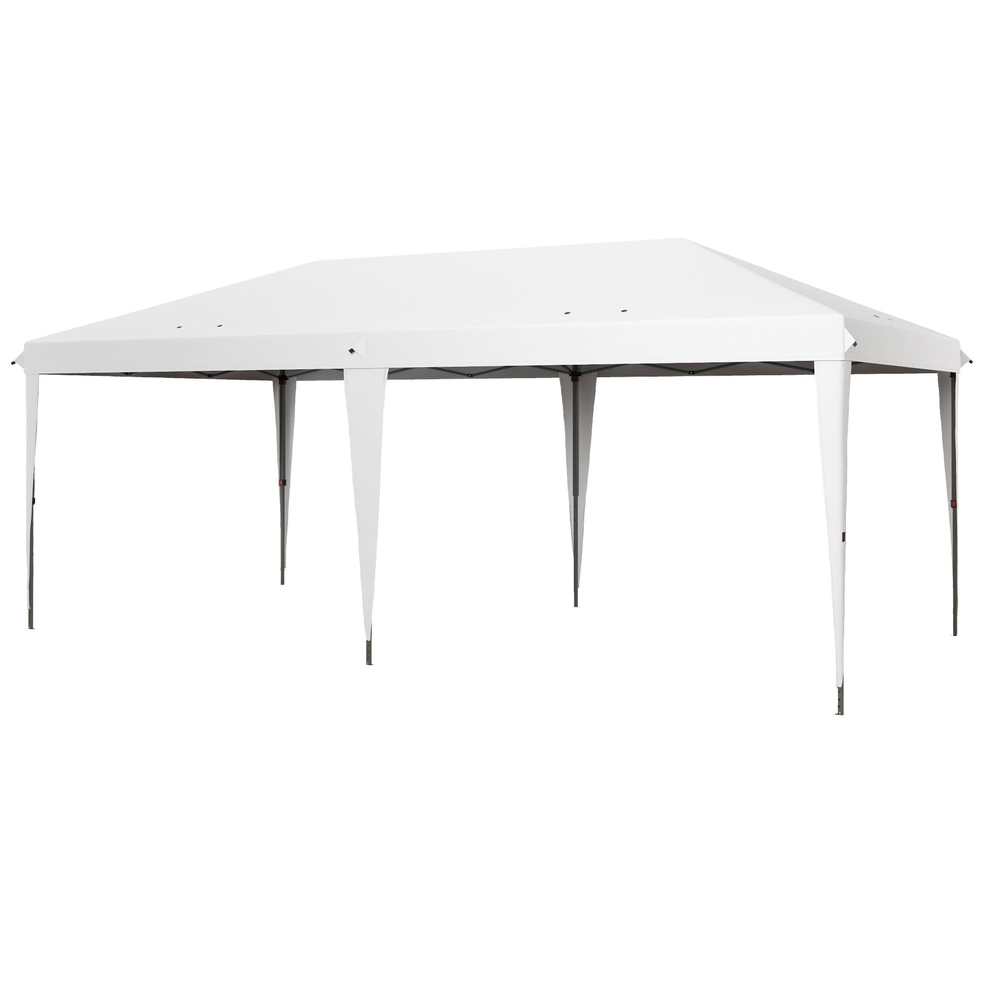 Outsunny 10' x 19.2' Outdoor Gazebo Pop Up Canopy Party Tent with Carrying Bag, White