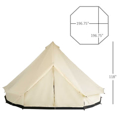 Outsunny 10-Person Large Waterproof Yurt Camping Tent, Perfect for Family Camping, Blue