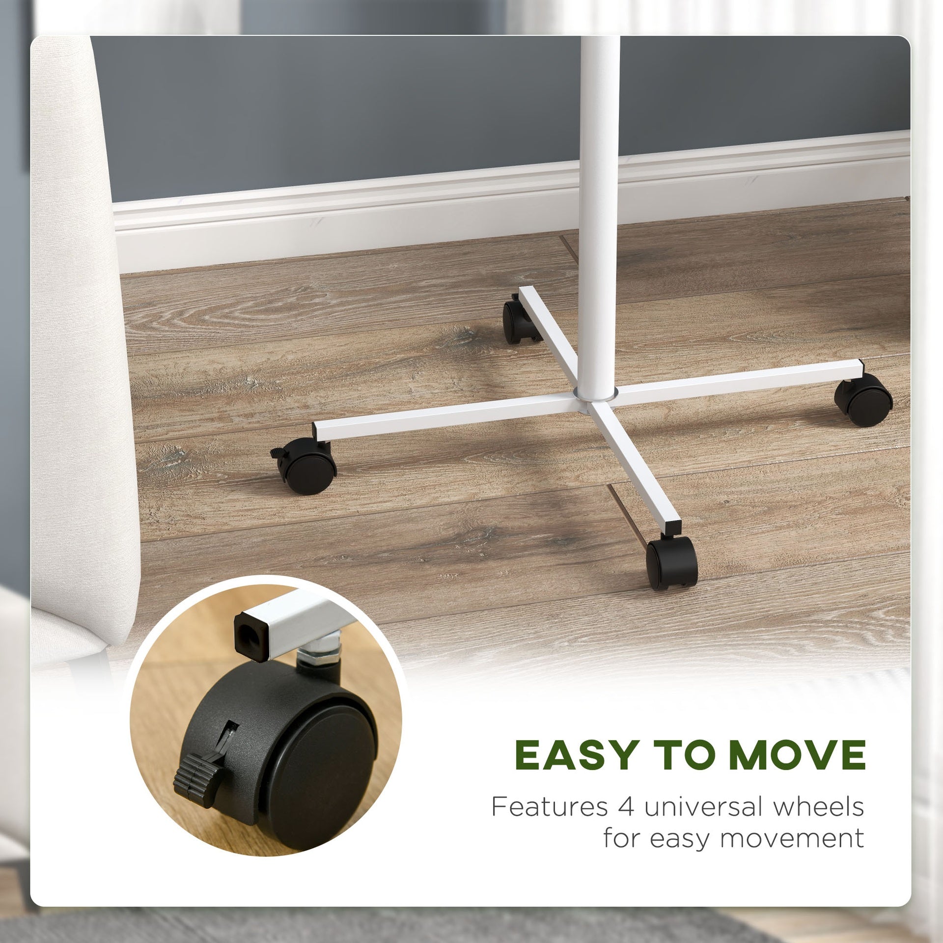 PawHut Bird Stand with Wheels, Perches, Feed Bowls, Round Tray for Parrot