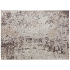 HOMCOM Machine Washable Area Rug 4x6, Non-Slip Modern Abstract Floor Carpet for Living Room, Bedroom, Dining Room, Mixed-Brown