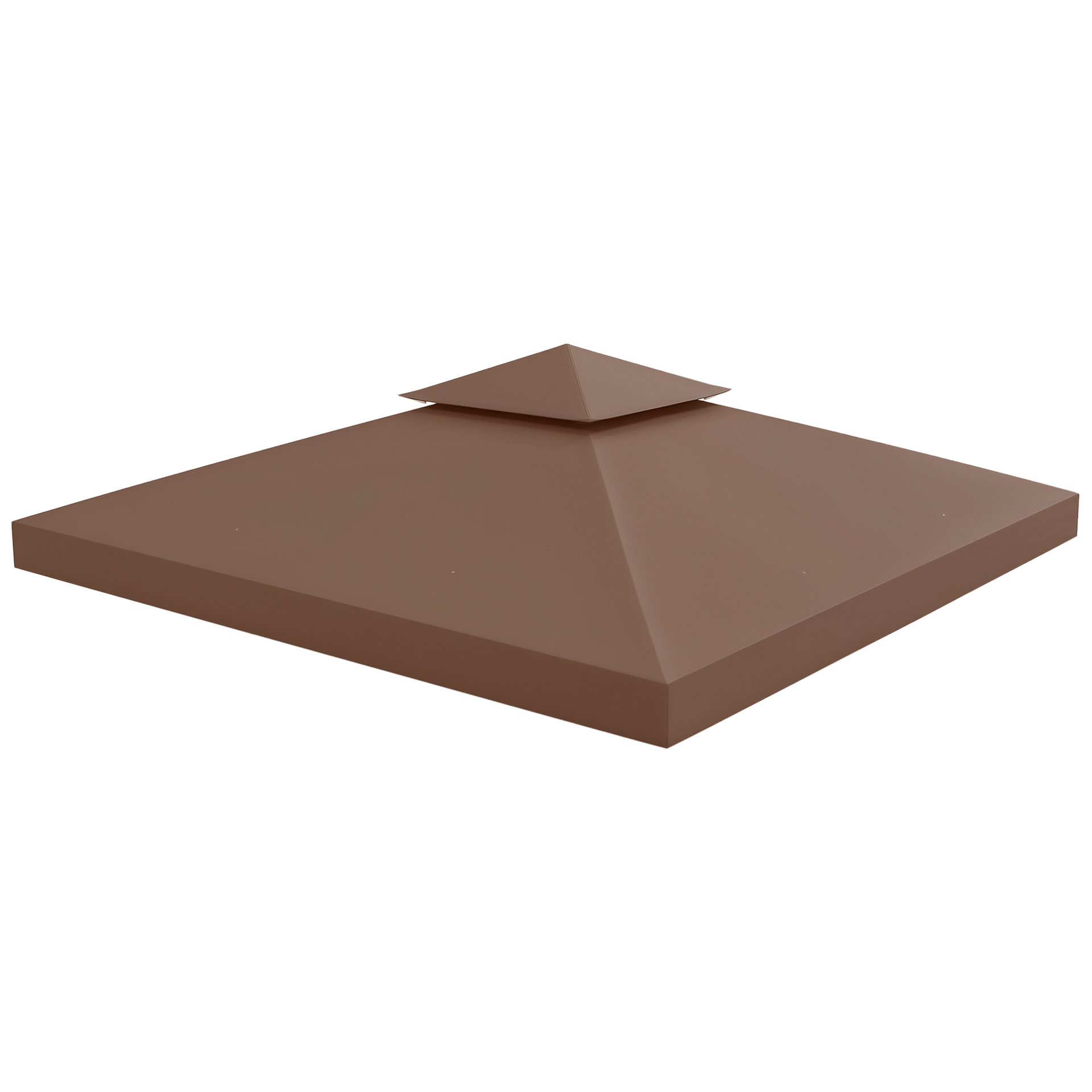 Outsunny Gazebo Replacement Canopy for Model 01 -0153, 2-Tier Top Cover for 9.84' x 9.84' Gazebo, Coffee (TOP ONLY)