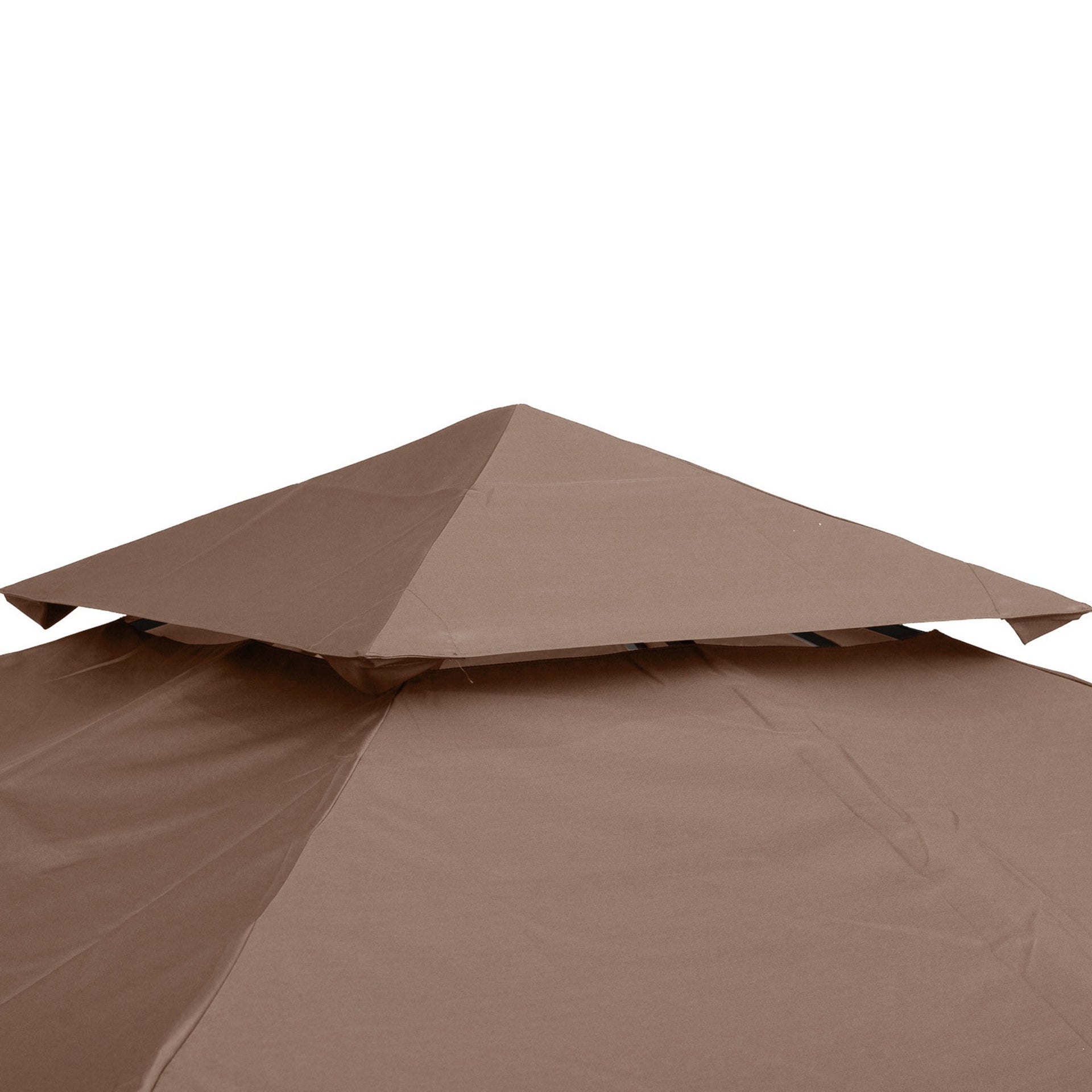 Outsunny Gazebo Replacement Canopy for Model 01 -0153, 2-Tier Top Cover for 9.84' x 9.84' Gazebo, Coffee (TOP ONLY)