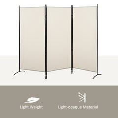 HOMCOM 6' 3 Panel Room Divider, Indoor Privacy Screen for Home, Beige