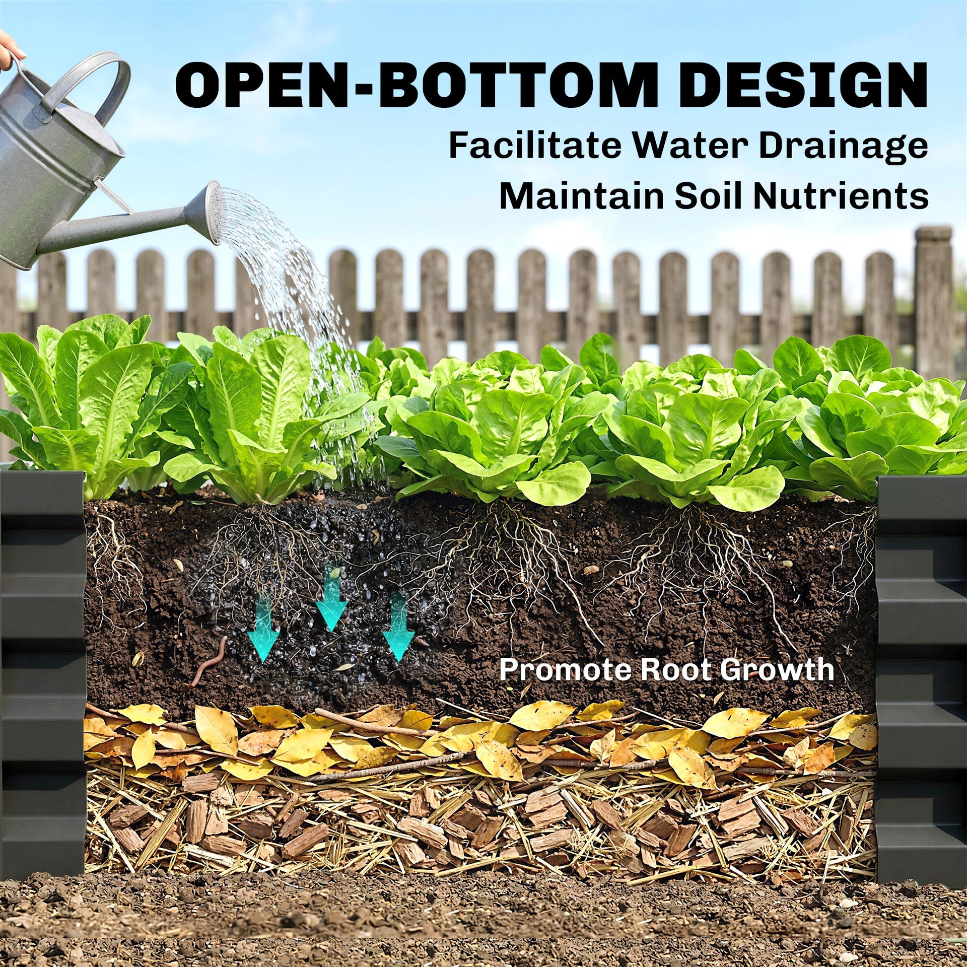 Outsunny Galvanized Raised Garden Bed, 4' x 2' x 1' Metal Planter Box, for Growing Vegetables, Flowers, Herbs, Succulents, Gray